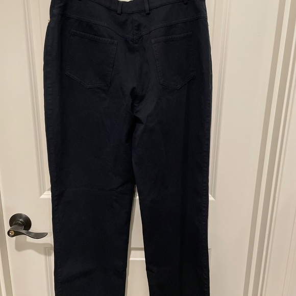 St John Sport by Marie Gray Dark Navy Straight Leg Pants Size 10 - Picture 3 of 4
